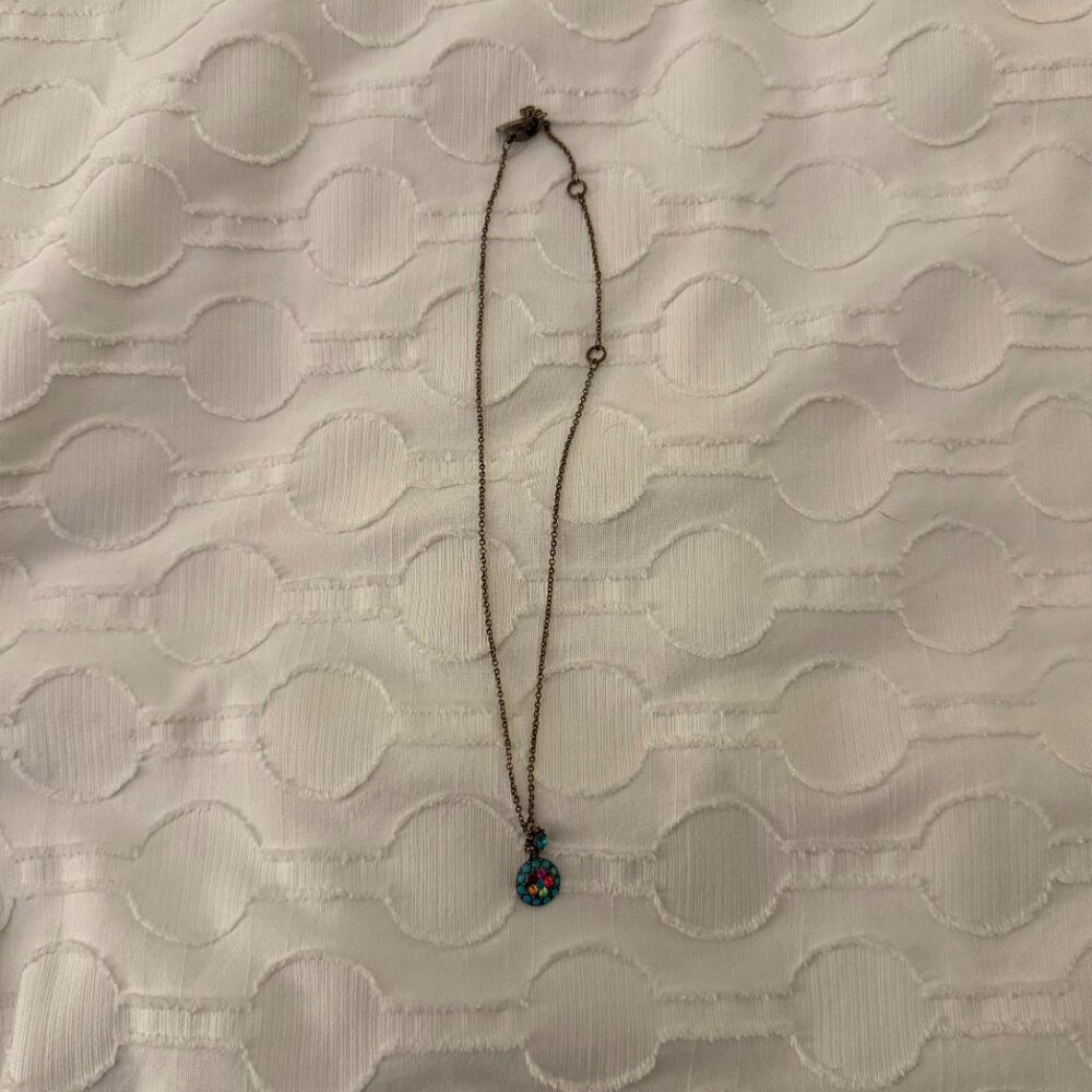 Michael Negrin Pendant Necklace - Blue/Multicolor Floral - Picture 2 of 5